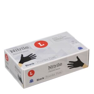 Handschoen nitril zwart L